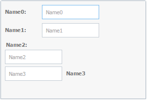 label align right left top width form